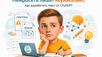 Изображение, иллюстрирующее доработку текста для улучшения уникальности в ChatGPT