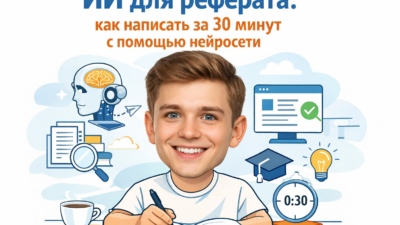 Иллюстрация по теме ИИ для написания реферата