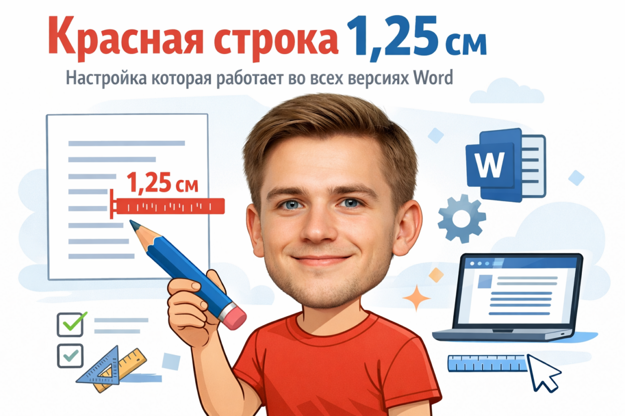 Настройка красной строки в Word