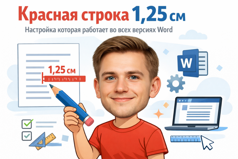 Настройка красной строки в Word