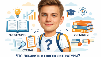 Список литературы для курсовой работы: монографии, статьи и учебники