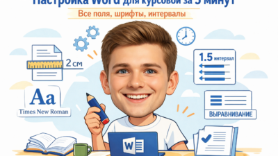 Настройка ворд по ГОСТу для курсовой работы