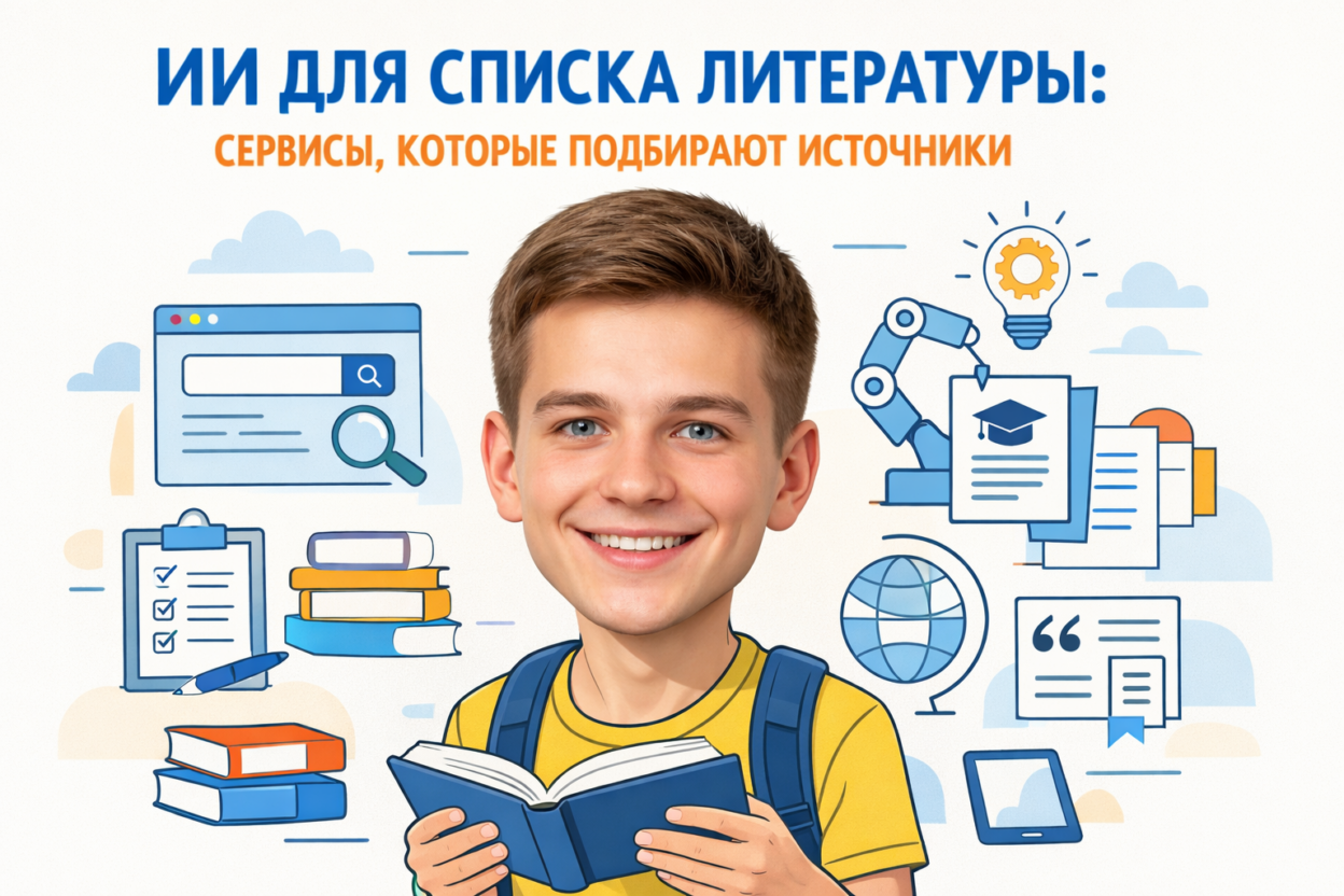 Нейросеть и сервисы ИИ для подбора литературы