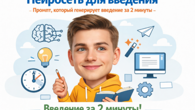Нейросеть введение курсовая промпт для введения за 2 минуты