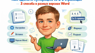 Нумерация страниц в Word без титульного листа