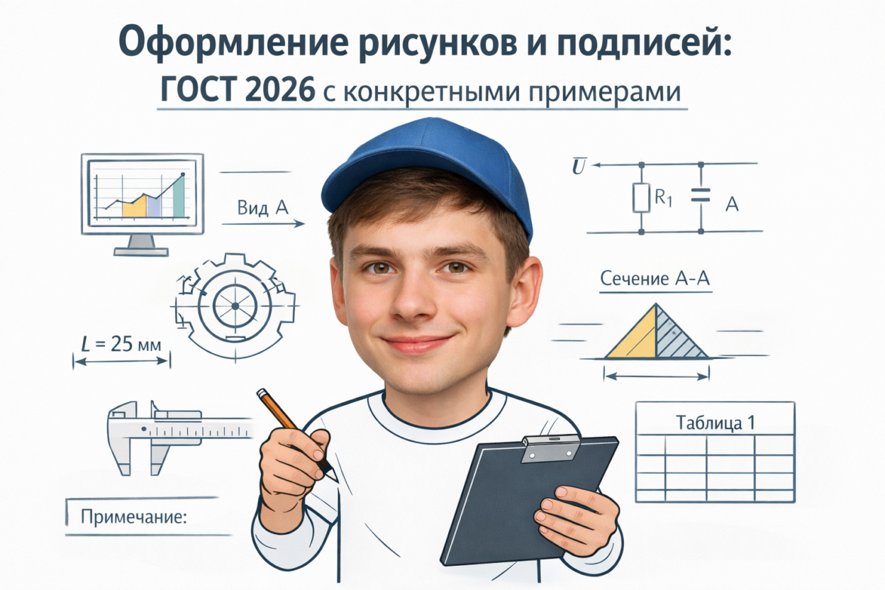 Оформление рисунков по ГОСТу с примерами и подписями