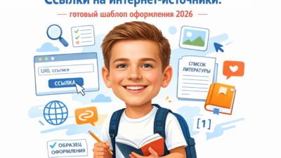Оформление интернет источников, шаблон ссылок в списке литературы