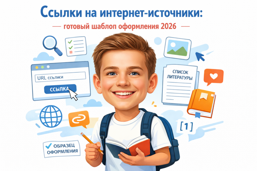 Оформление интернет источников, шаблон ссылок в списке литературы