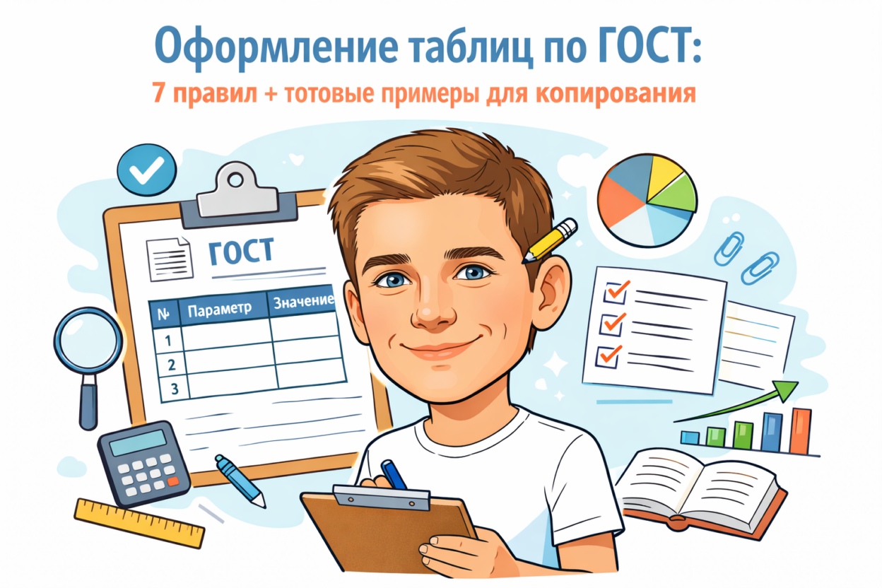 Оформление таблиц по ГОСТу
