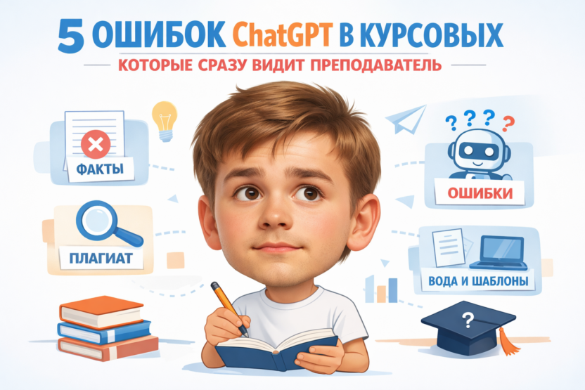 Ошибки ChatGPT в курсовой работе с 5 сигналами