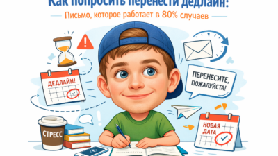 Письмо о переносе дедлайна курсовой работы