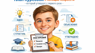 План курсовой работы с использованием нейросети