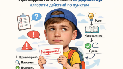 Алгоритм исправлений по пунктам для доработки работы