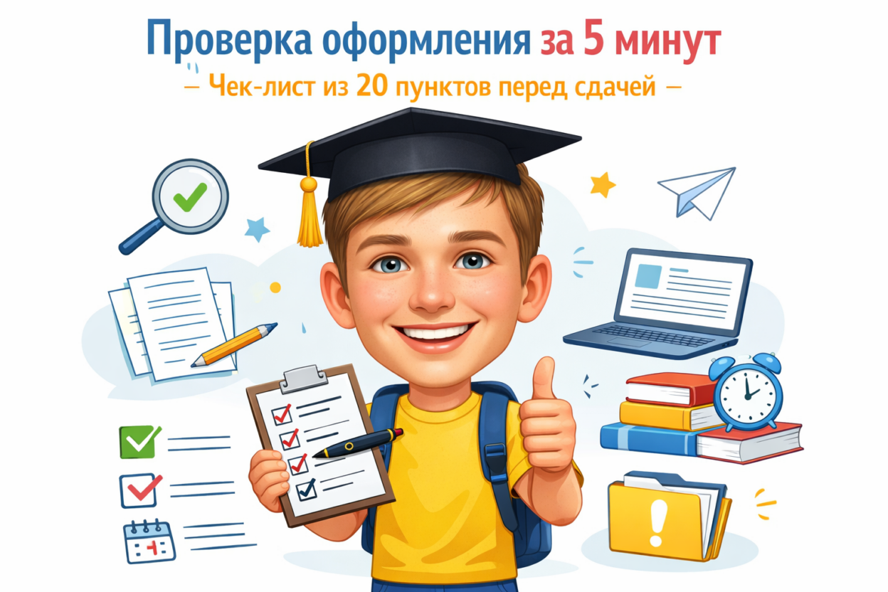 Чек-лист по ГОСТу для оформления курсовой работы