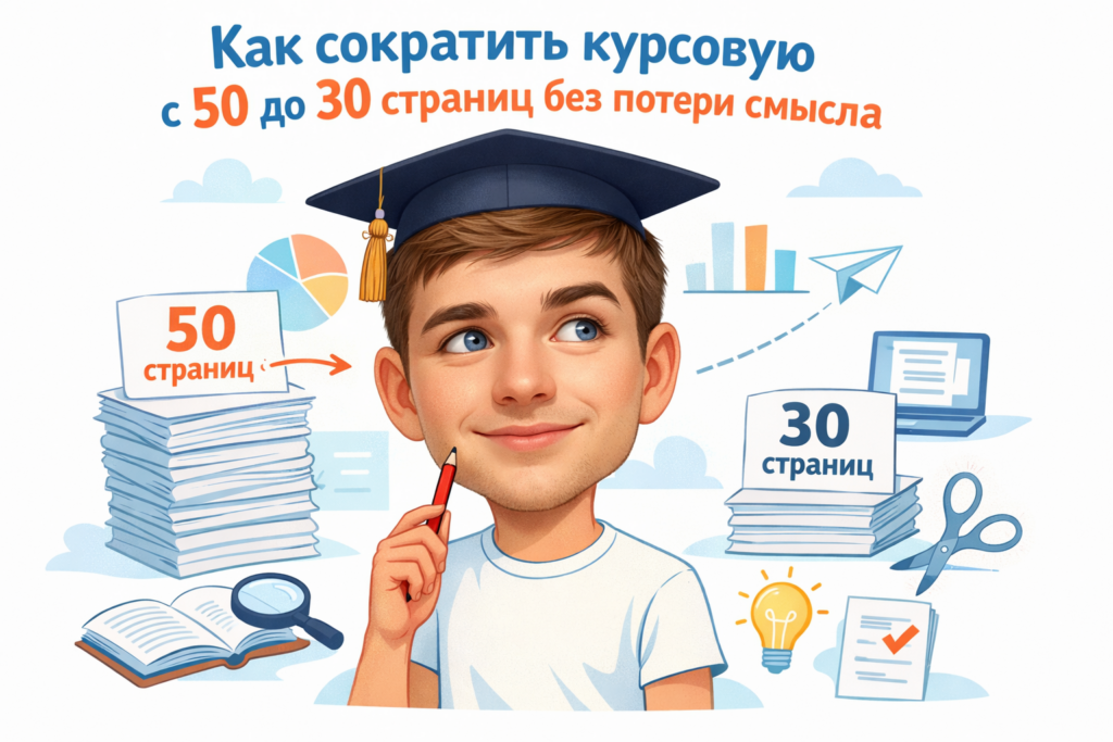 Сокращение курсовой работы