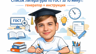 Список литературы по ГОСТу за 10 минут с генератором и инструкцией на 2026 год