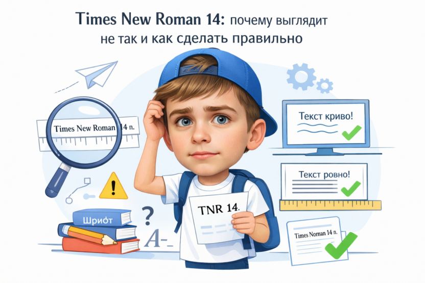 Шрифт Times New Roman 14 кегль и его настройка по ГОСТу