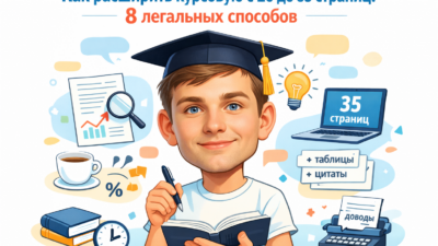 Увеличение объема курсовой работы легальные способы