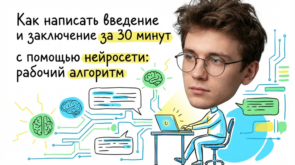 Введение курсовой за 30 минут нейросетью — алгоритм для заключения с ИИ