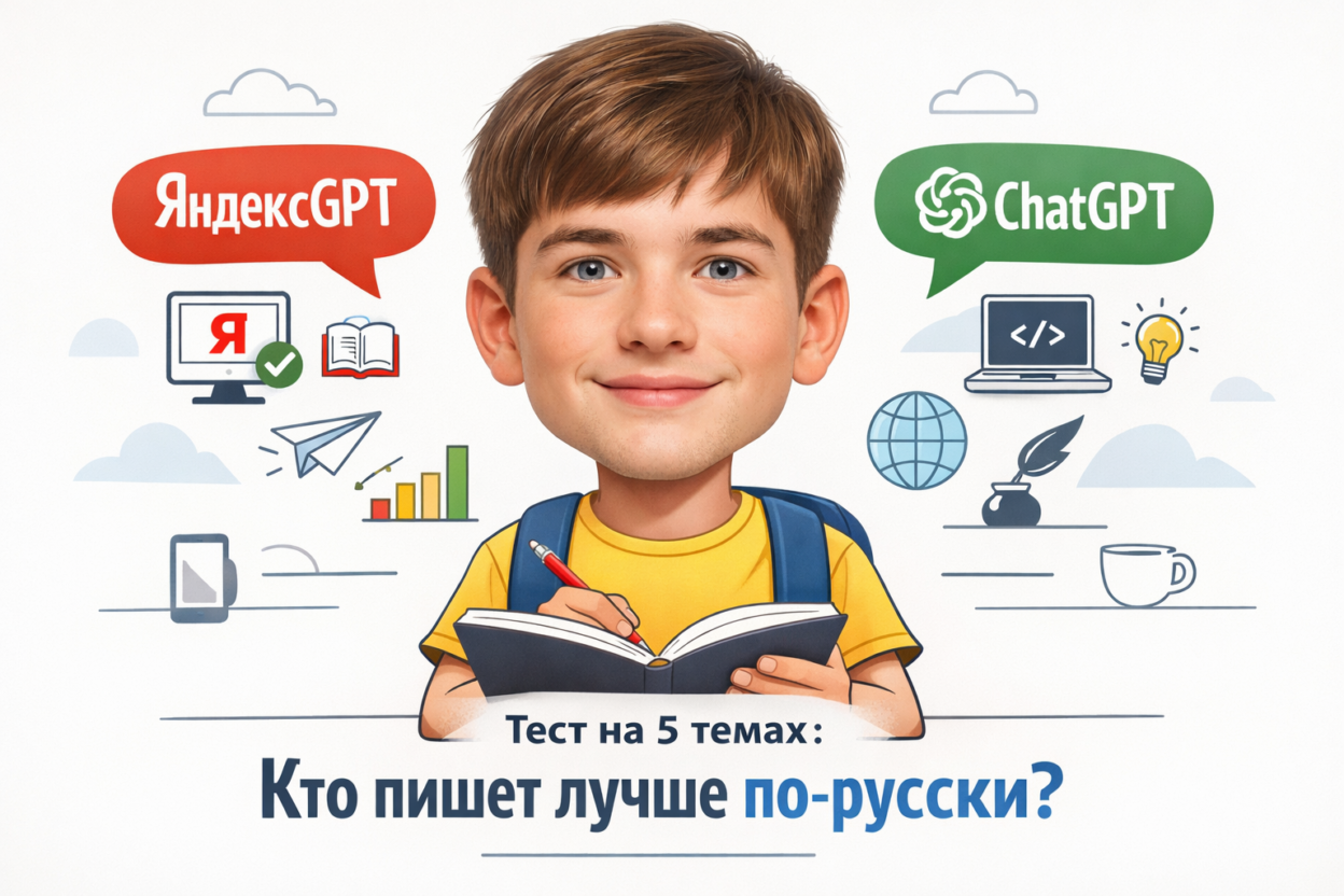 Тестирование YandexGPT и ChatGPT на 5 темах для курсовой работы