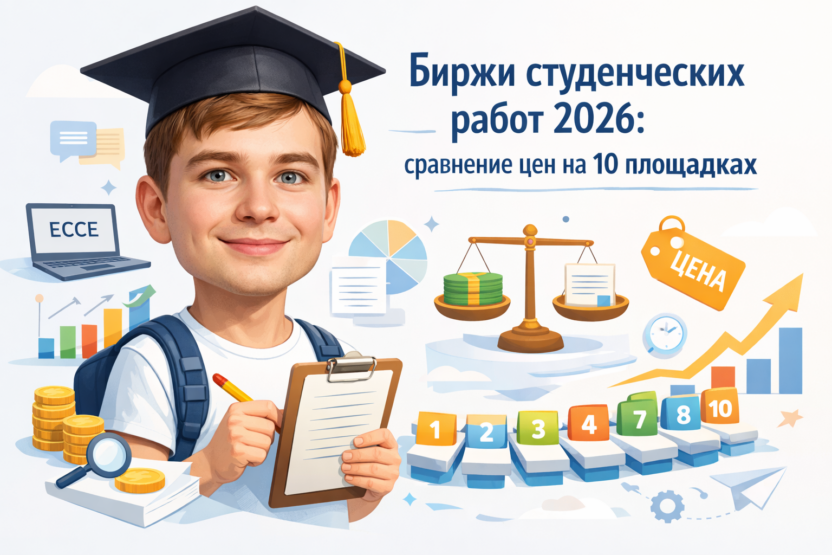 Сравнение цен на биржах студенческих работ в 2026 году