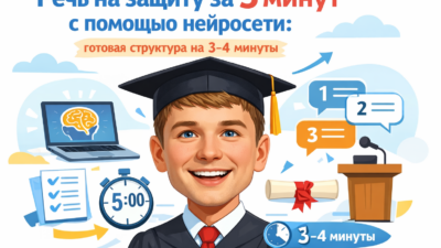 Речь на защиту нейросетью за 5 минут — готовая структура для курсовой