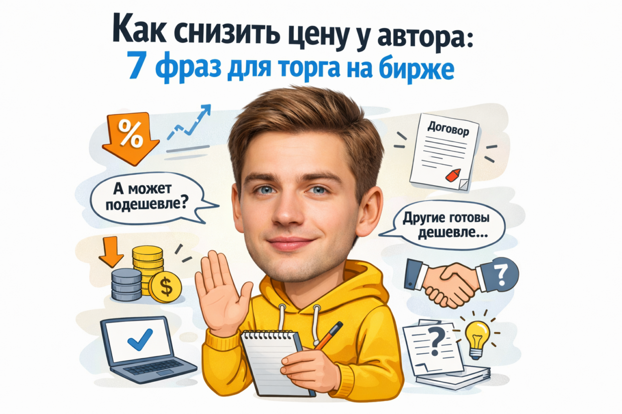 Снизить цену курсовой: фразы для торга на бирже