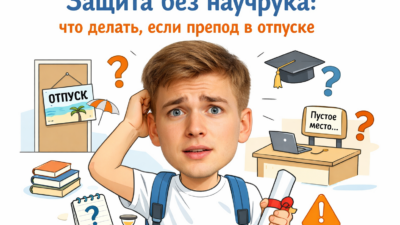 Защита без научрука: план действий в случае отсутствия преподавателя